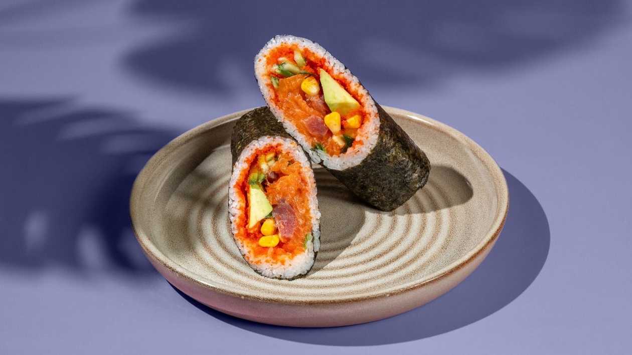Buritto with Salmon and Tuna