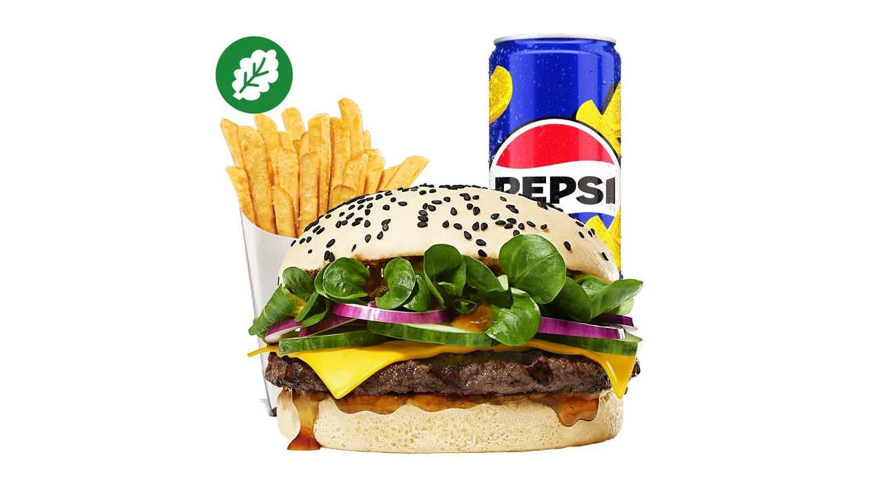 Bao King Plant-Based Burger Meal