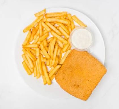 Fried Cheese with Fries