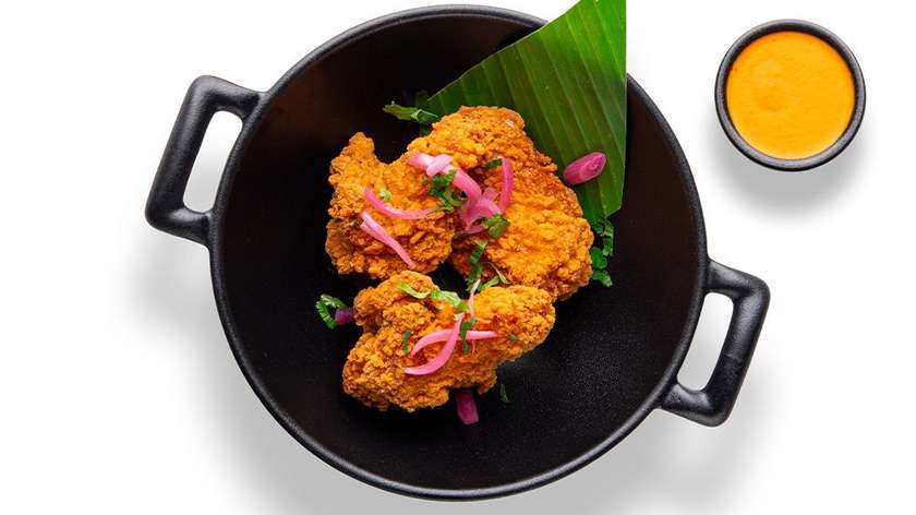 Crispy chicken drumsticks