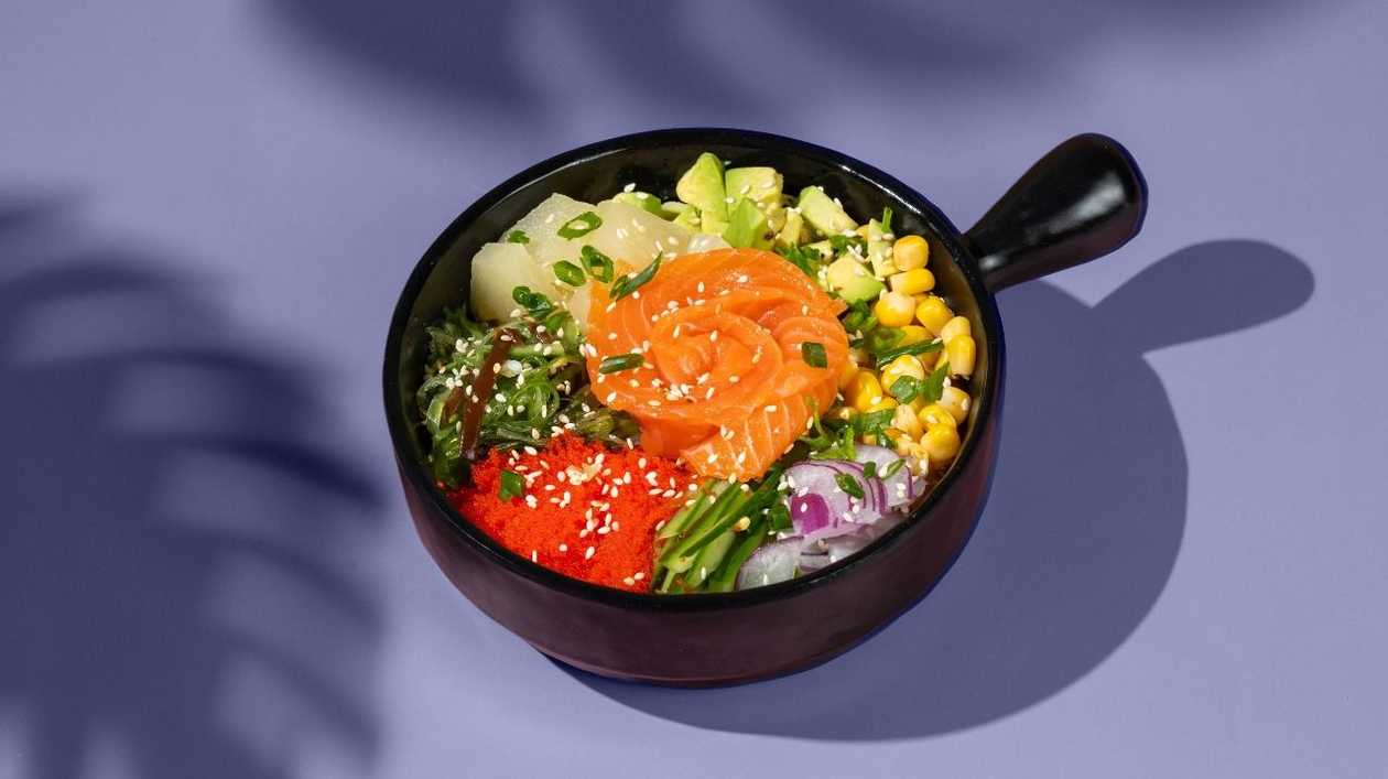 Poke with salmon