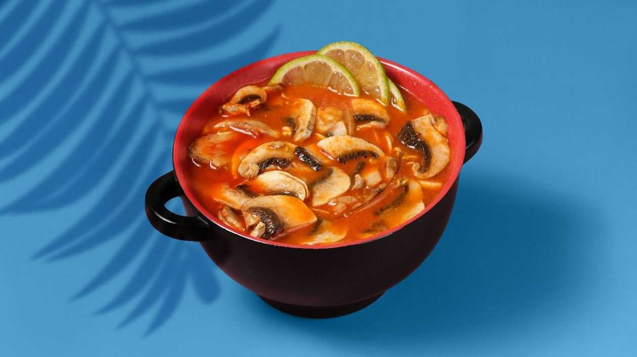 Tom-Yum with  Mushroom and Buckwheat Noodle