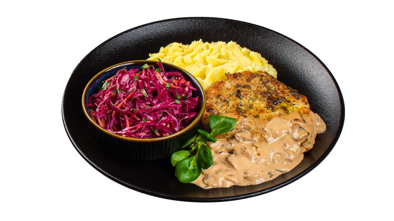 Pork chop with mushroom sauce