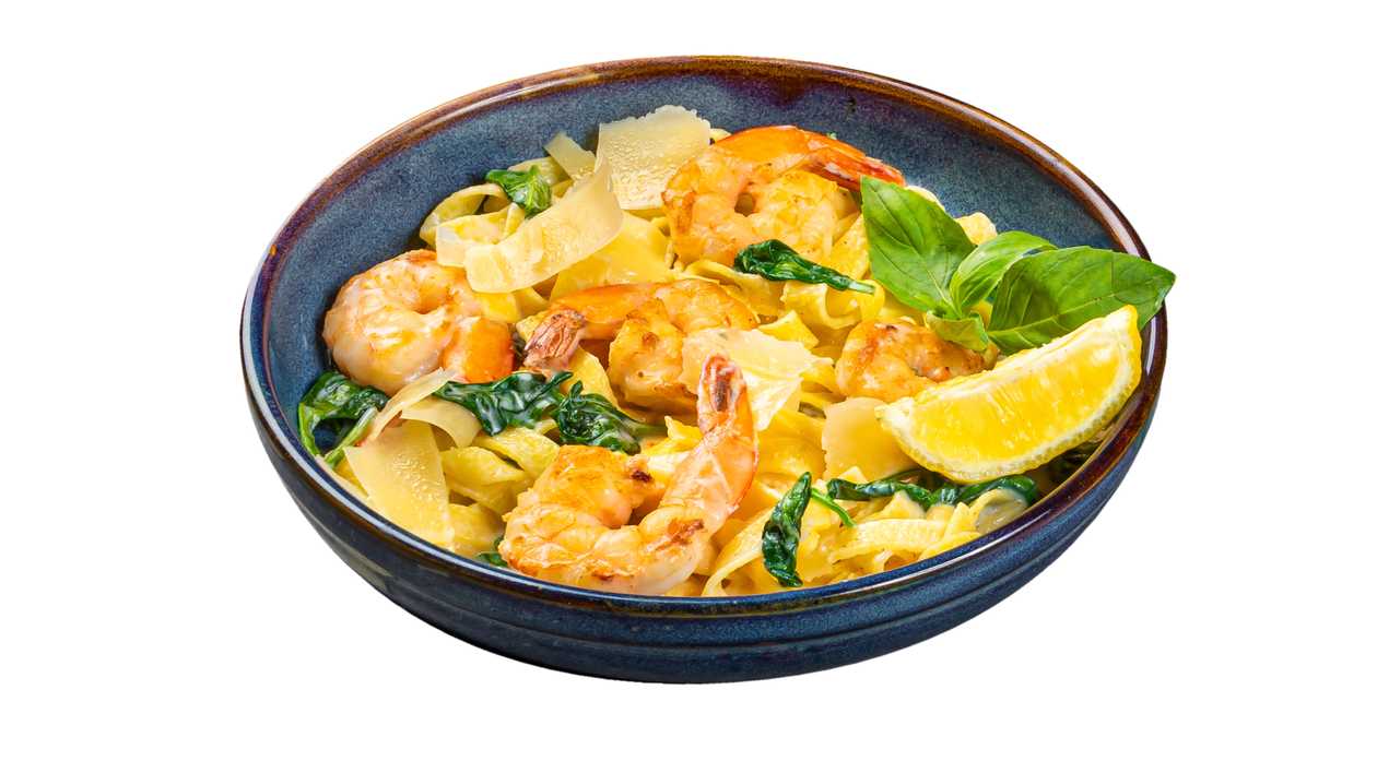 Makaronai su krevetėmis