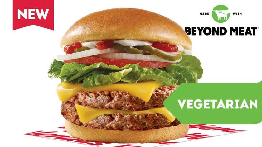 Double Wendy's Plant Burger with Cheese