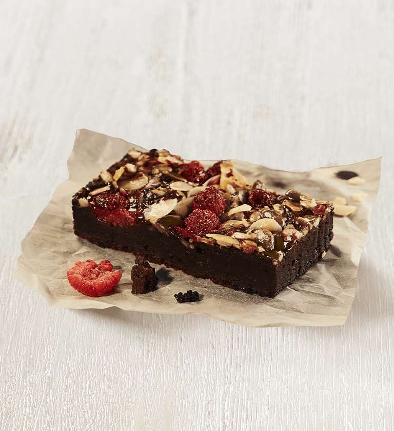 Brownies s malinami