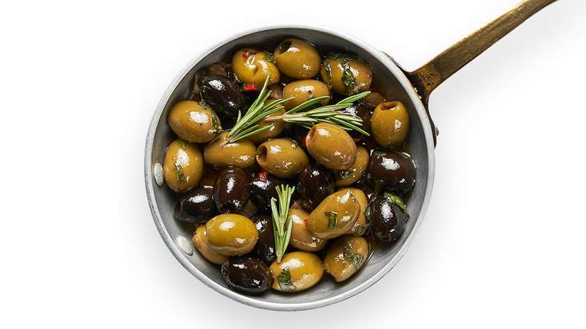 Homamade pickles olives