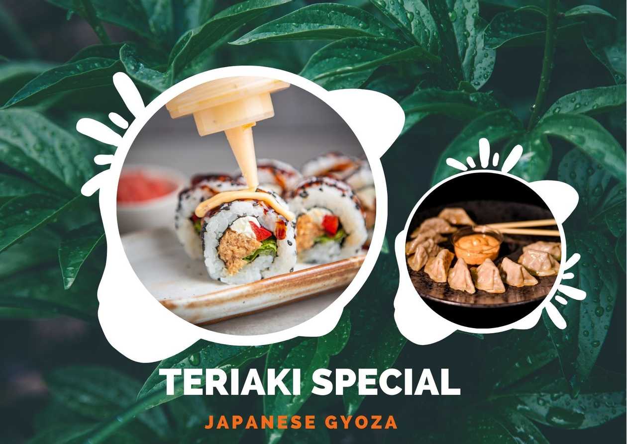 Teriyaki Special 8tk + Gyoza 6tk Lõunapakkumine