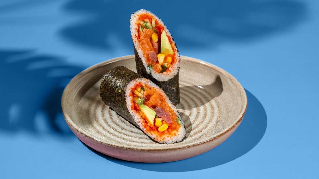 Buritto with Salmon and Tuna