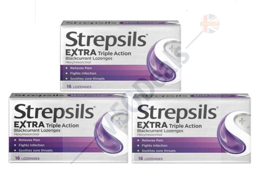 Strepsils Extra Triple Action (8 LOZENGES)