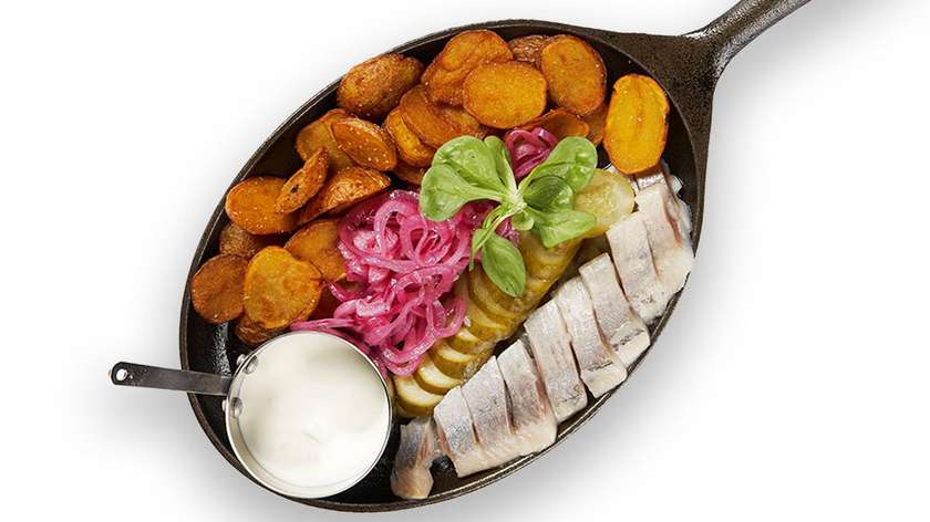 Herring and potato appetizer