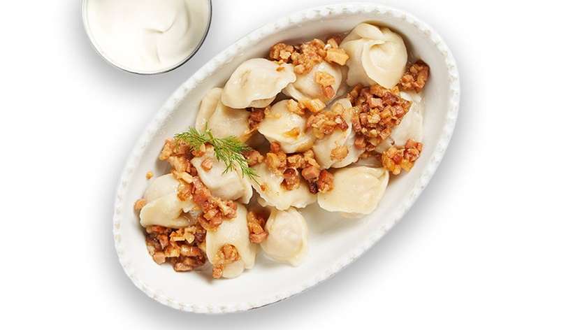 Bioled dumpling with pork filling