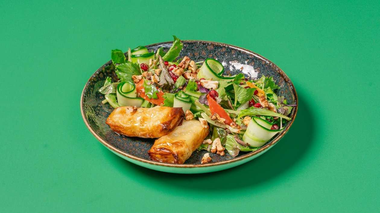 Fillo Wrapped Halloumi Salad