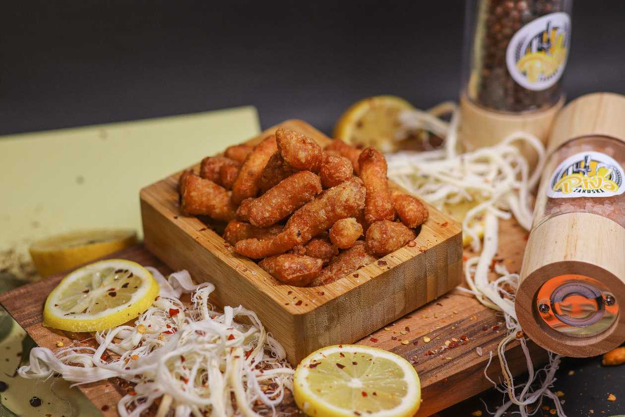 Fried cheese with a crispy crust