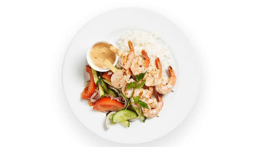 Grilled prawns