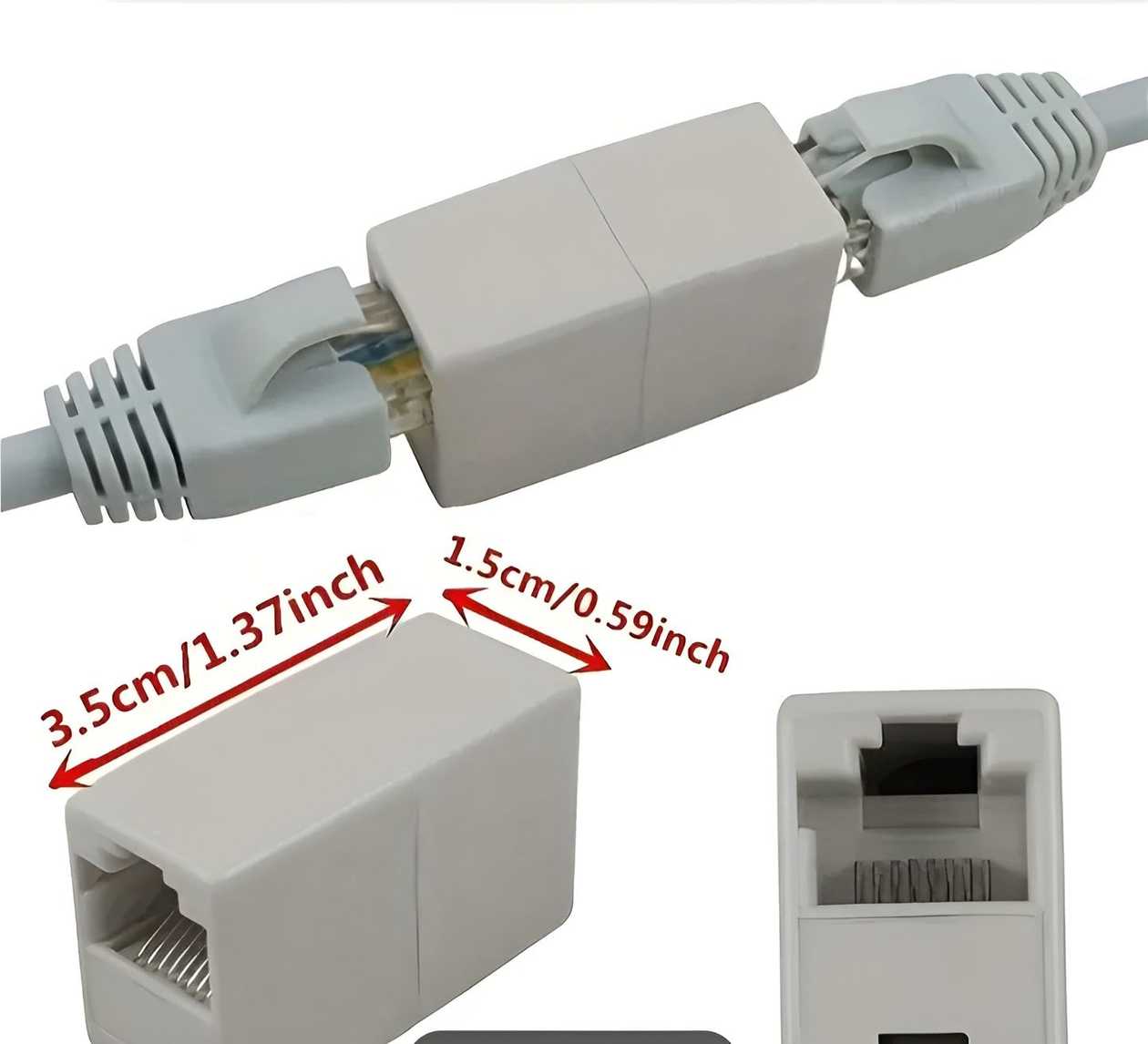 Ethernet connector, LAN cable extender, 1 piece, 1111111111161