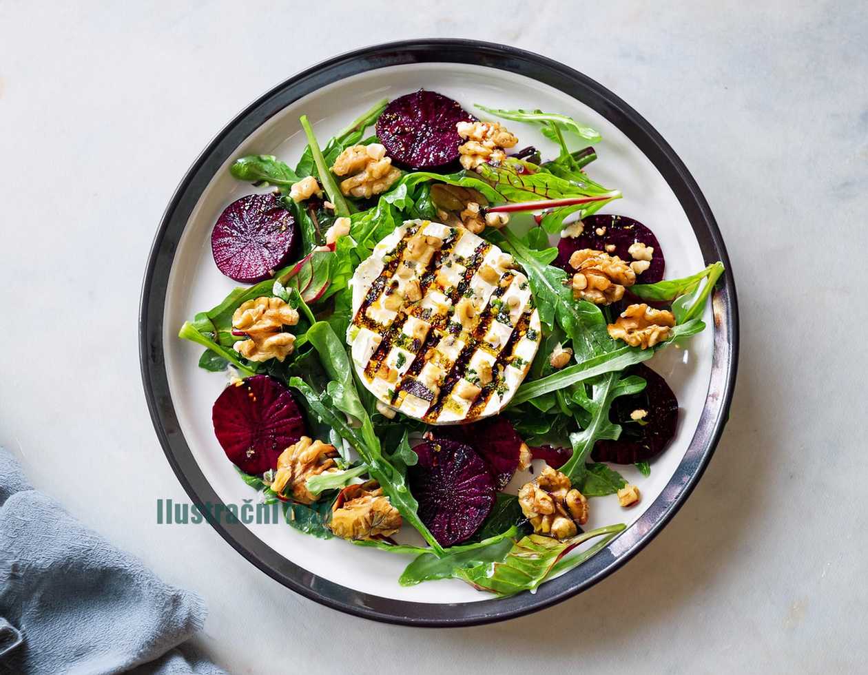 Mixed Green Salads with Goat Cheese