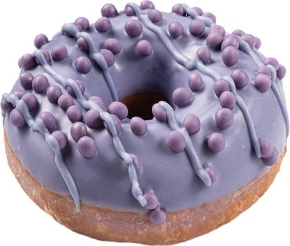 Donut with berry cream filling