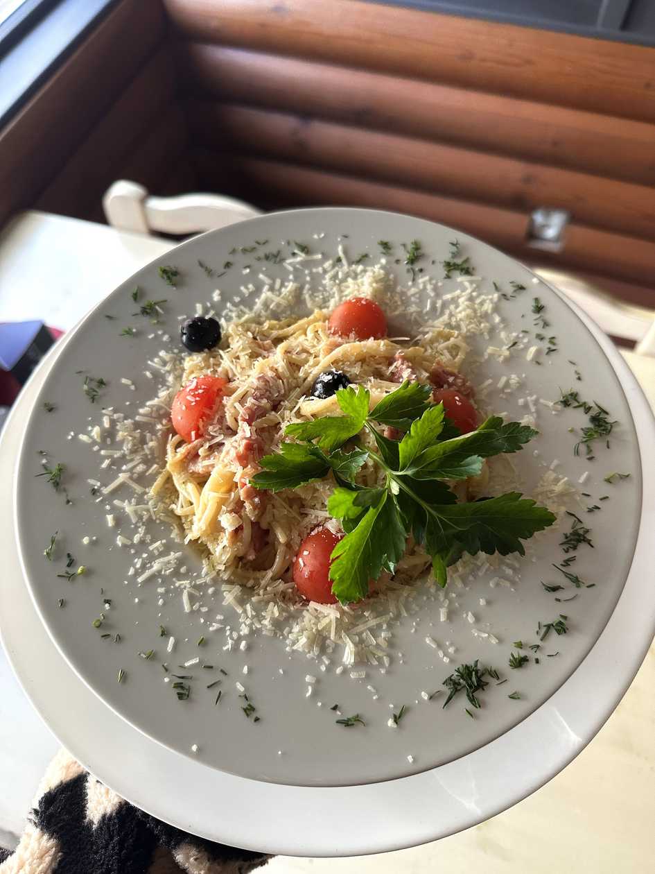Pasta with bacon