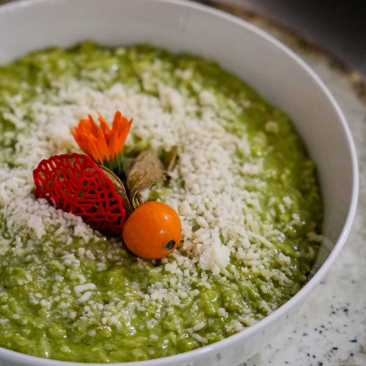 Risotto with Spinach and Gorgonzola