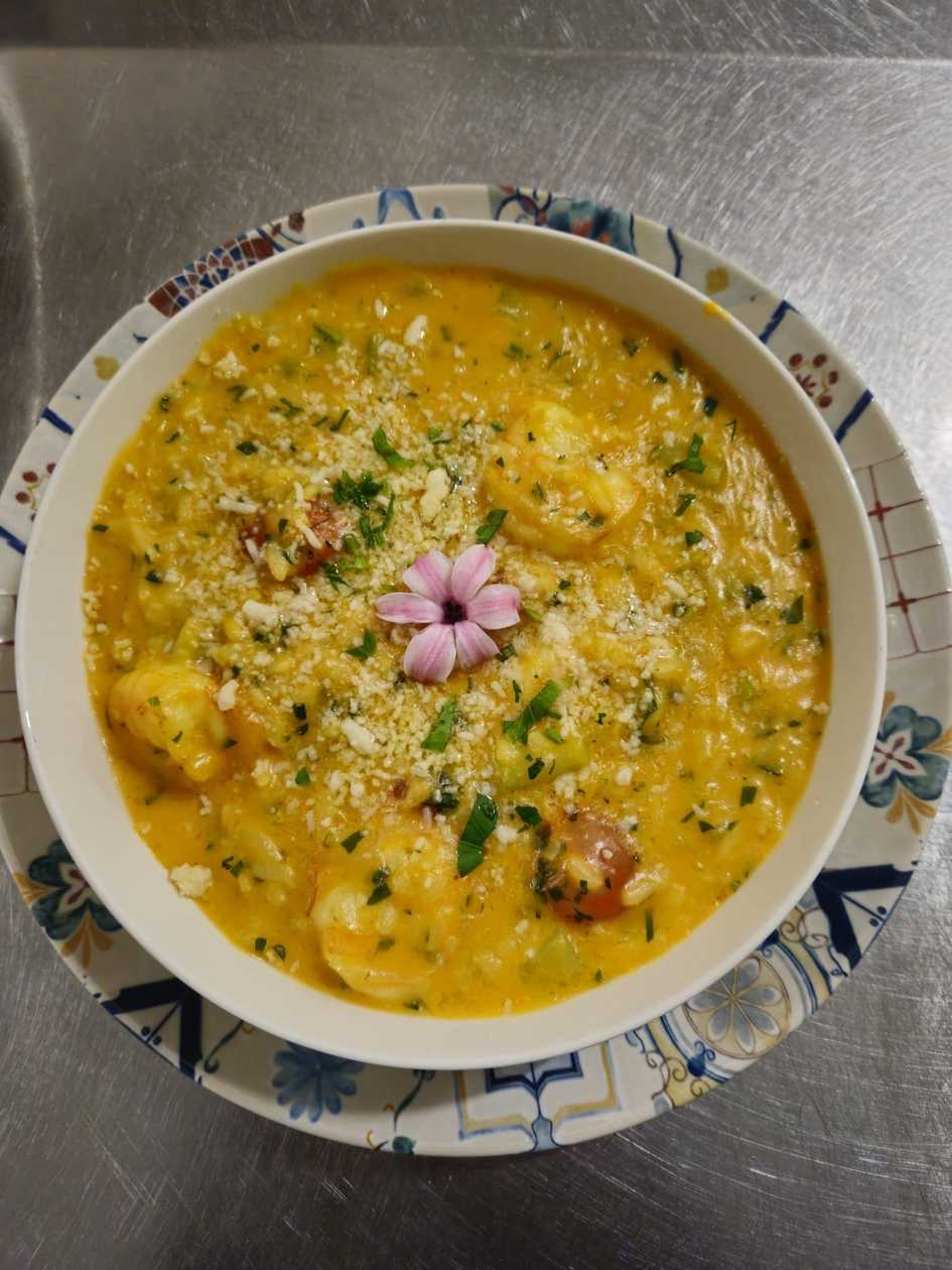 Risotto with Saffron Shrimp and Zucchini