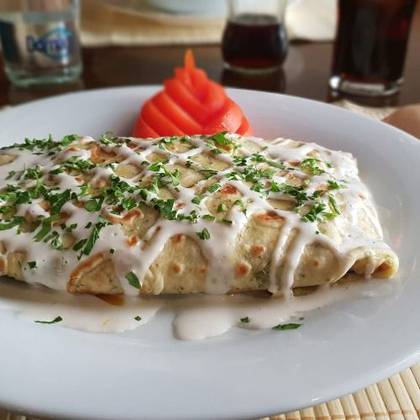 Spinach and Garlic Crepe