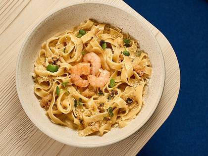 Fettuccine with Shrimp