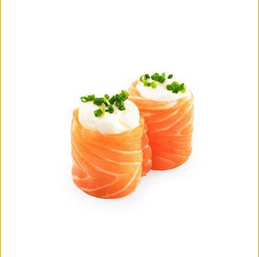 Gunkan Salmon phila  (8 pieces)