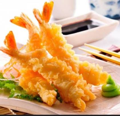Tempura prawns