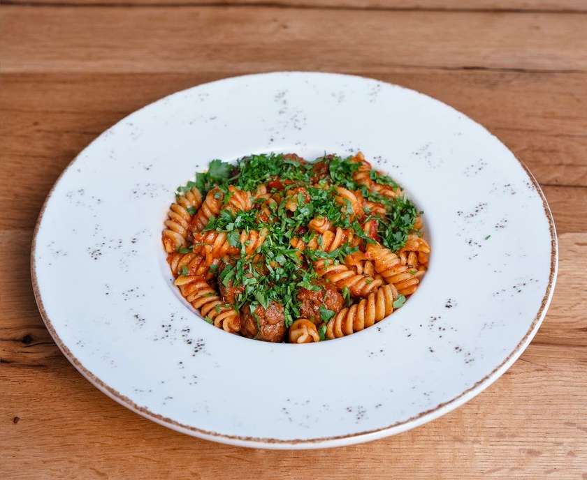Pasta with meatballs