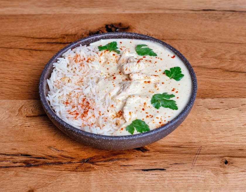 Chicken curry with basmati rice
