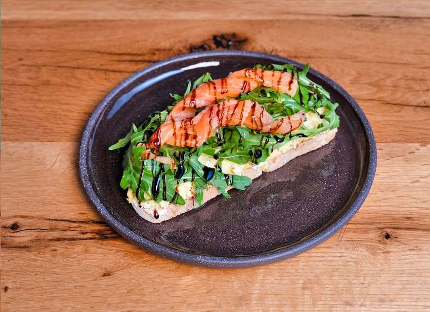 Bruschetta with salmon