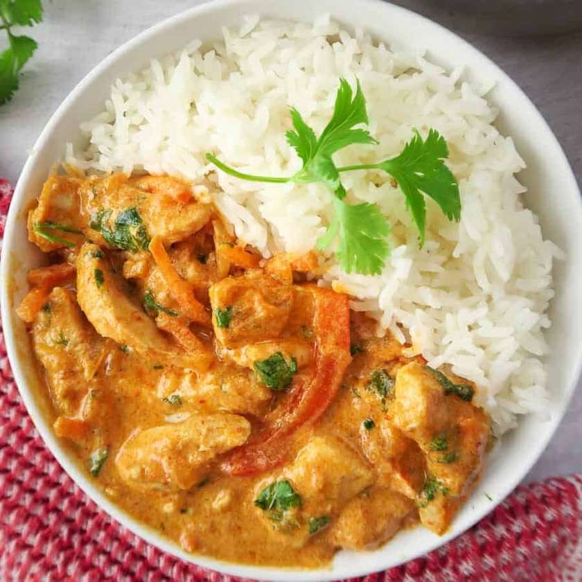 Thai Chicken Curry With Rice