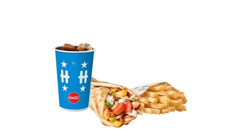 Large Chickengyros -menu