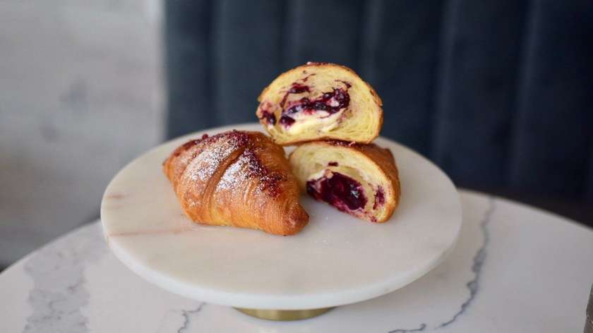 Croissant with Blackberries, Madagascar Vanilla Cream