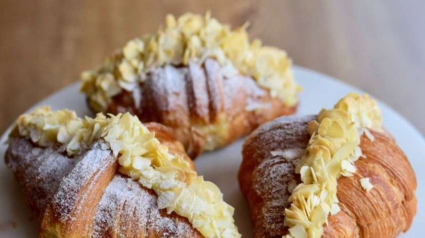 Croissant with Almond Cream, Almonds