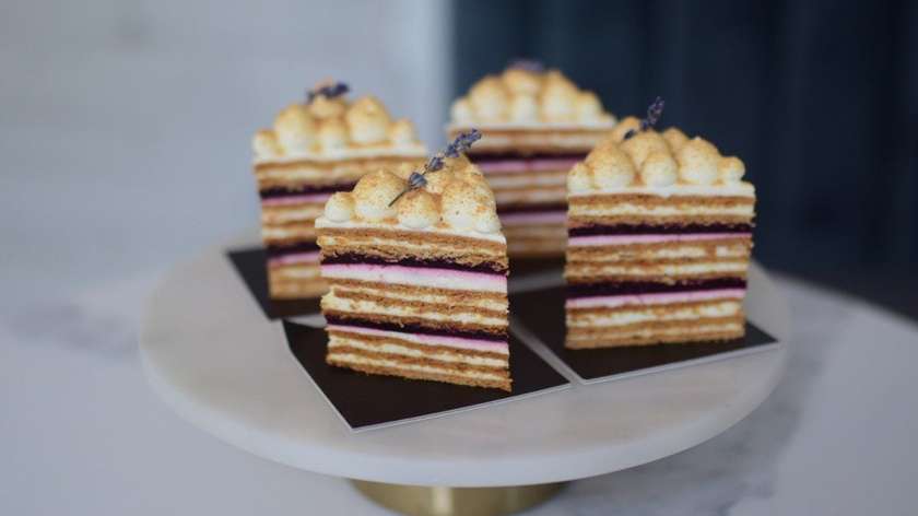 Medovyk With Blackberry Confit