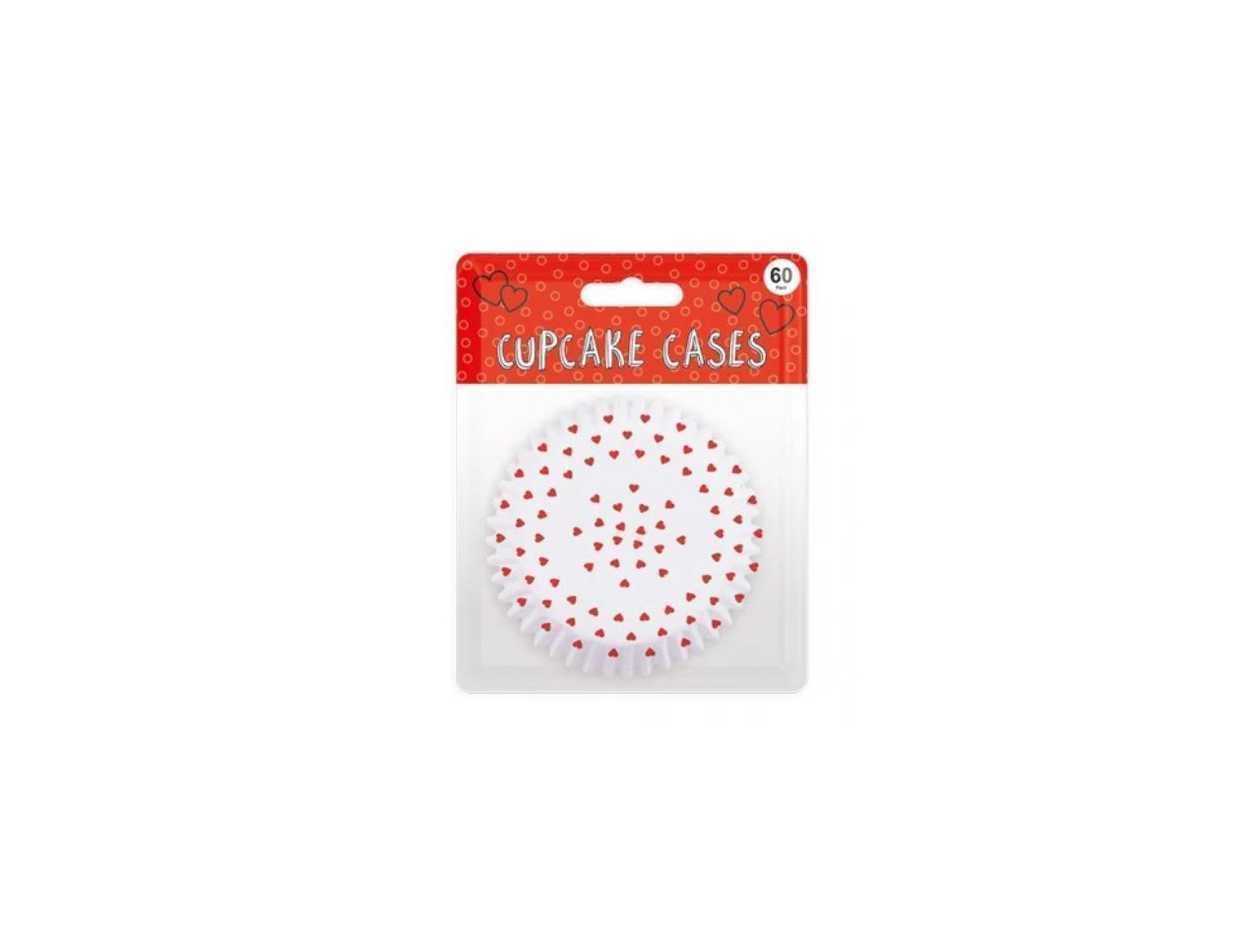 Heart Design Cupcake Cases | 60 Pack