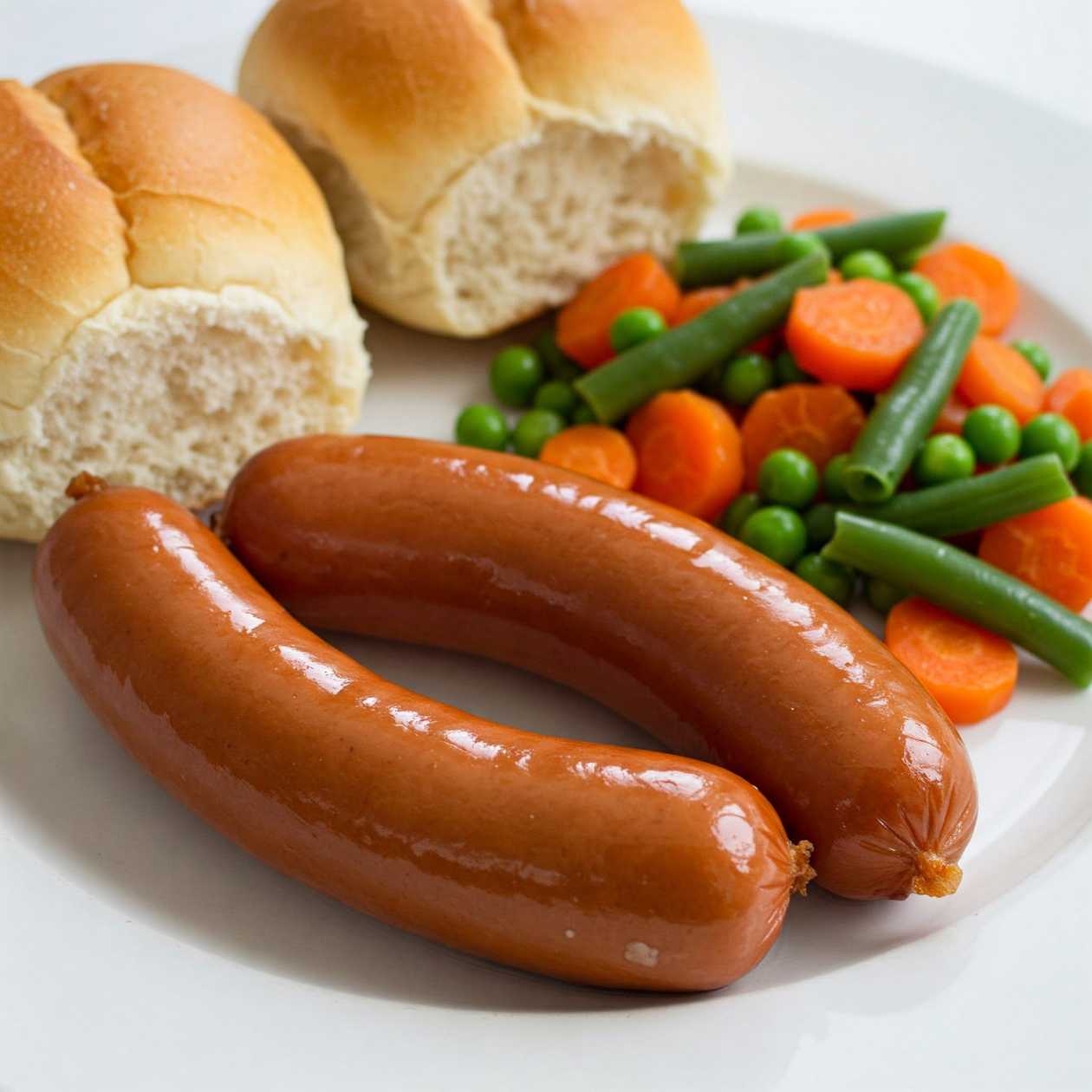 Boiled sausages