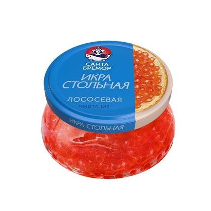 Produs alimentar din imitație din pește. Caviar din peste somon, pasteurizat 230gr