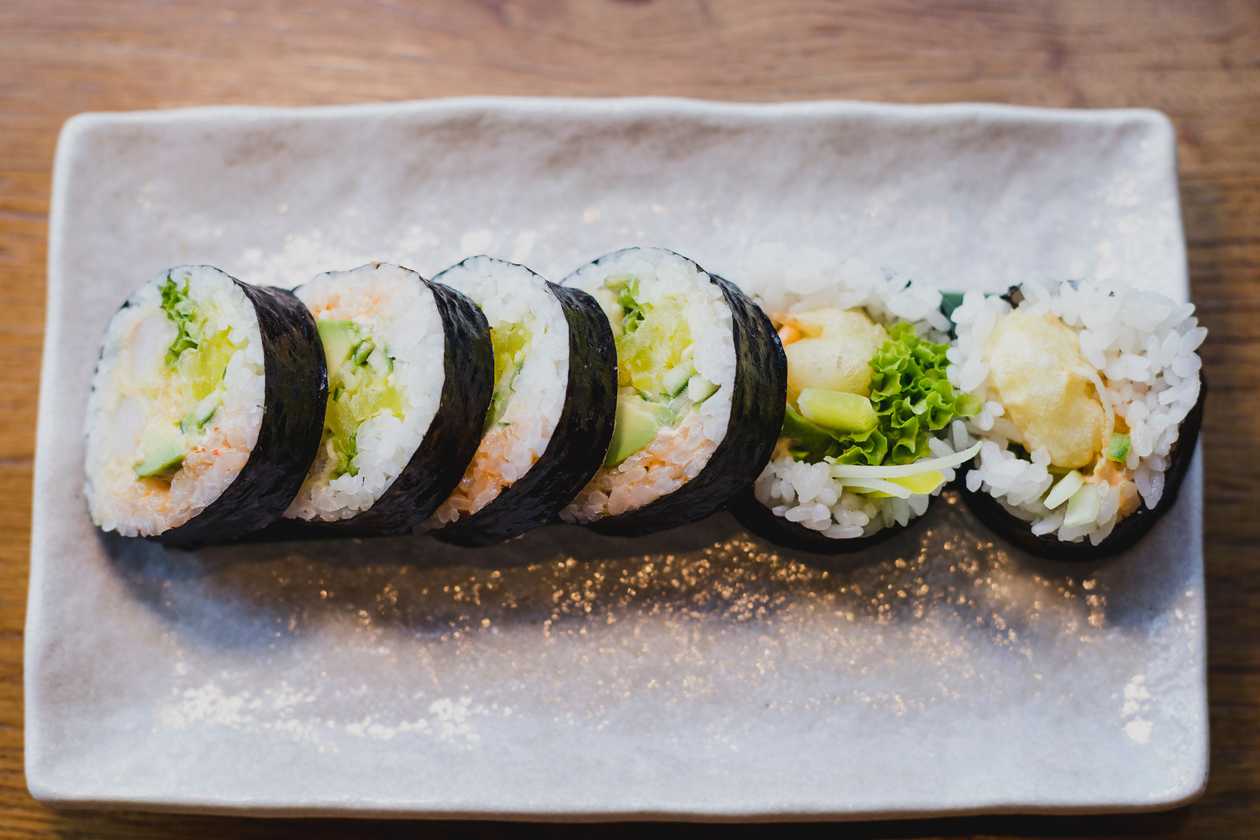 Futomaki with Shrimp in Tempura