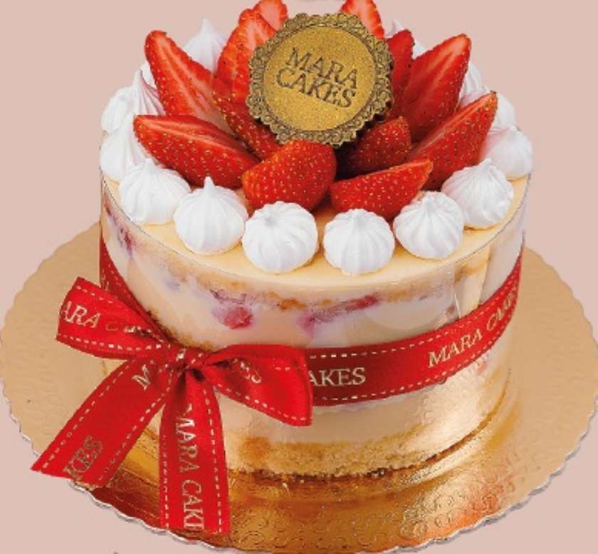 Meringue and Strawberry Cake