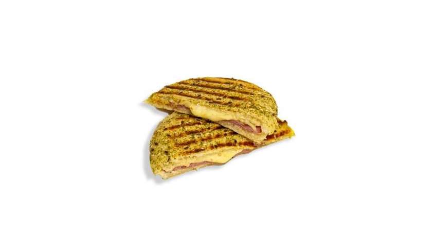 Focaccia with ham and cheese