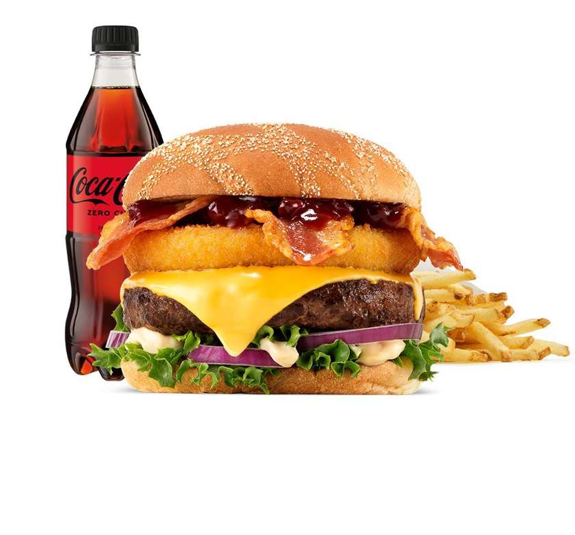 Burger Rywala Beef ‘n’ Bacon meal