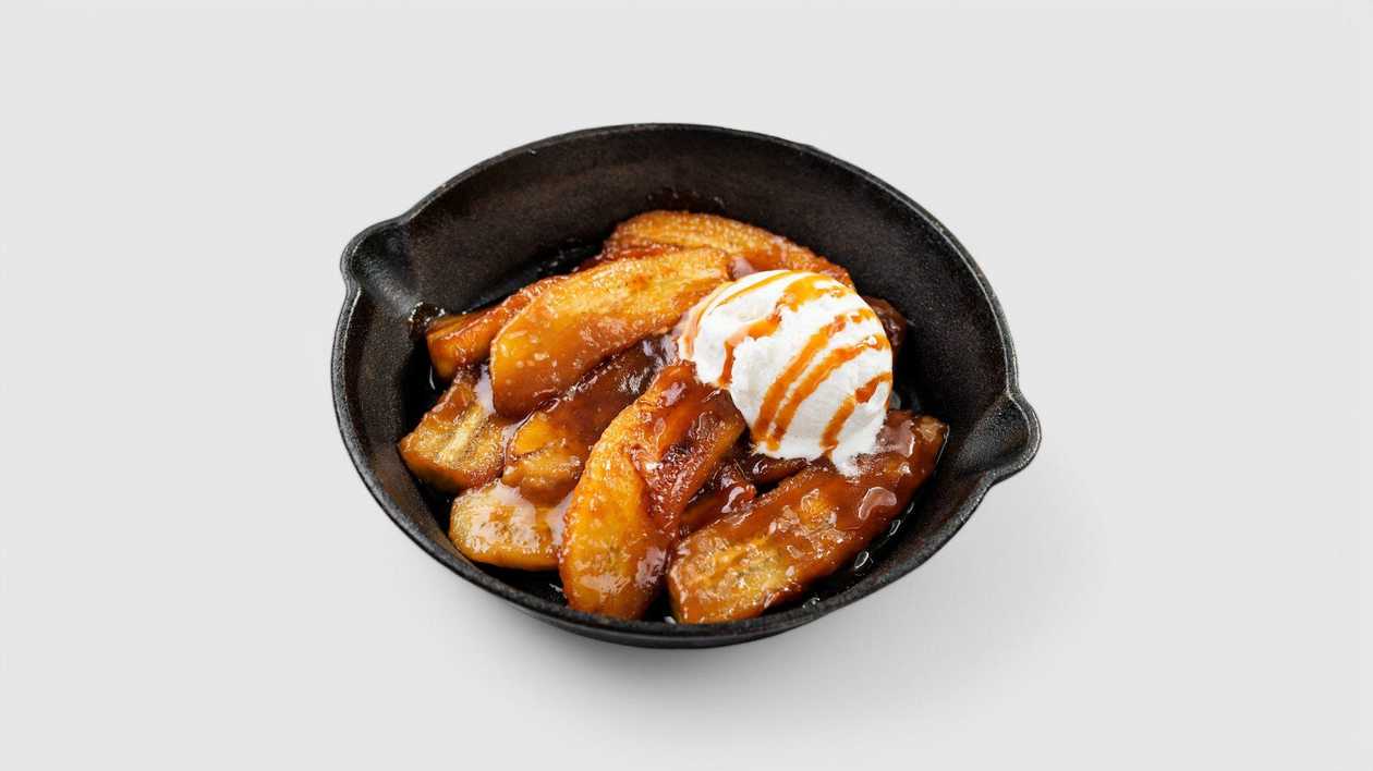 32. Fried Bananas with Ice Cream