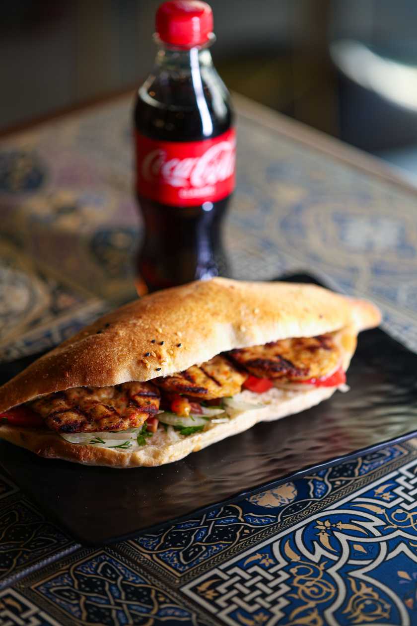 Toyuq köftə çörəkdə+ kola(33)