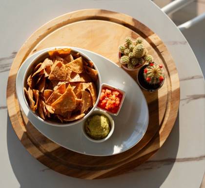Nachos with Cheddar Cheese