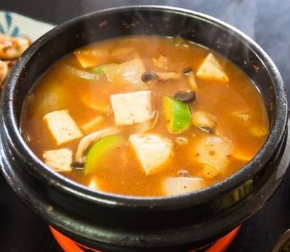 Doenjang Jjige with rice