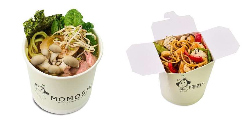 ramen with beef + udon noodles with seafood