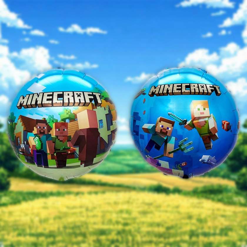 Foil balloon with helium Minecraft 1pc (41cm)(48)